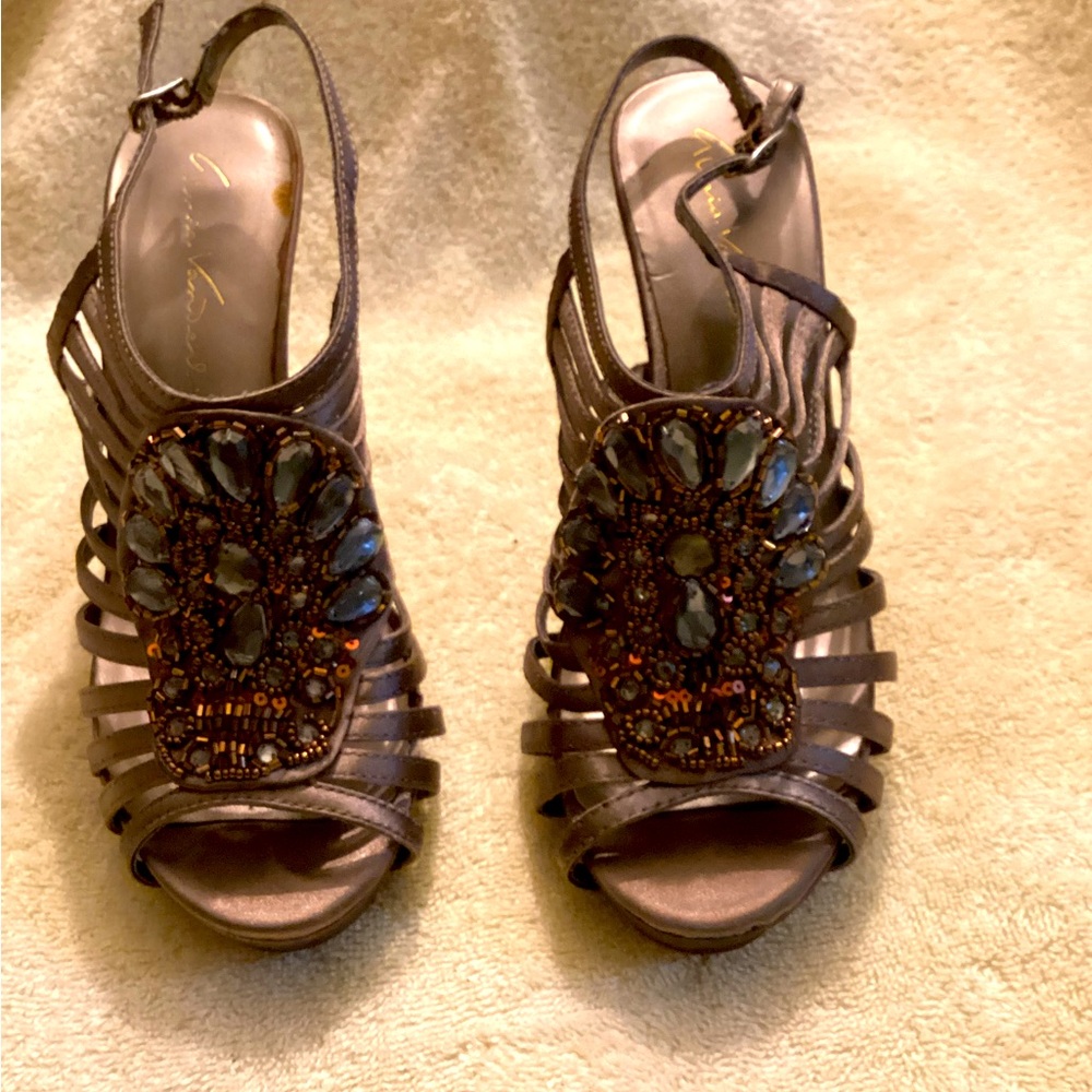 Bronze Satin Sandal